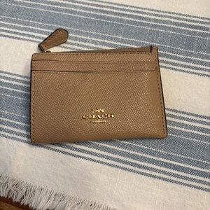 Coach Mini Skinny Id Case in Light Saddle